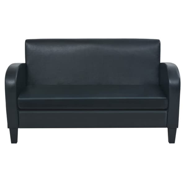 vidaXL 2-personers sofa kunstlæder sort