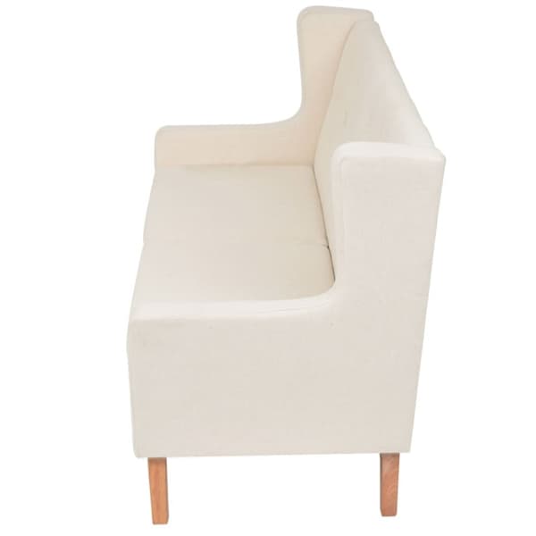 vidaXL 2-personers sofa stof cremehvid