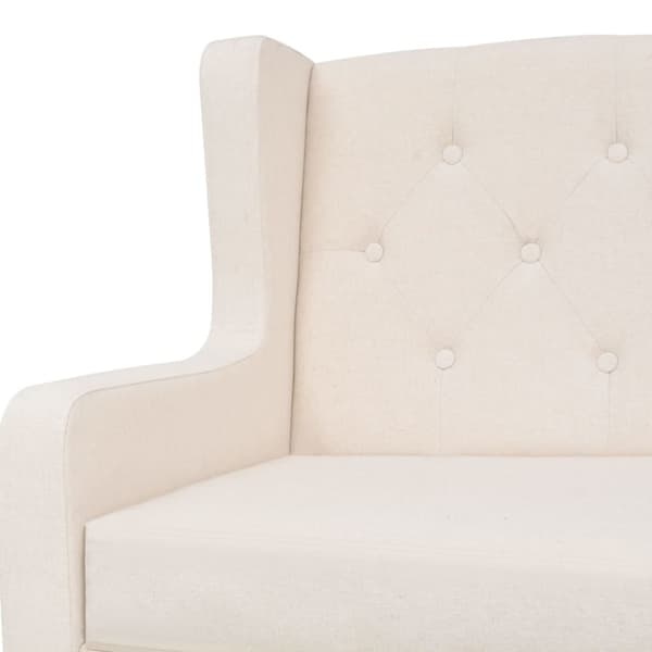 vidaXL 2-personers sofa stof cremehvid