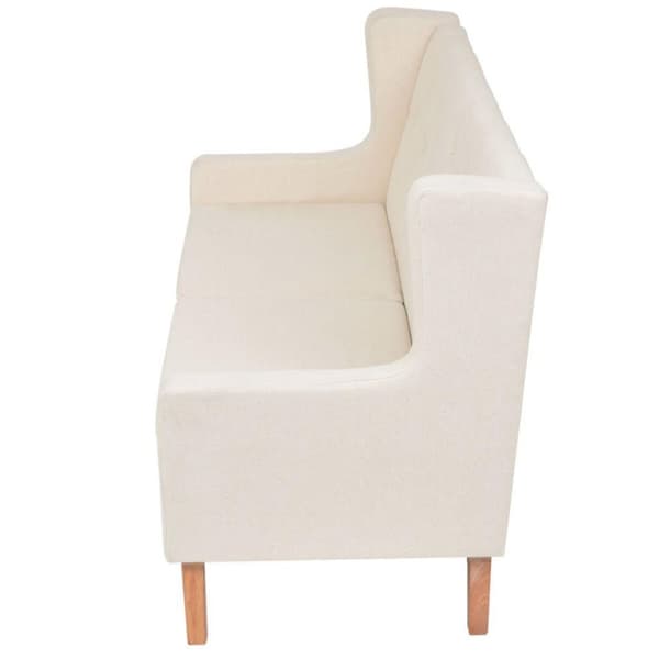 vidaXL sofasæt 2 dele stof cremehvid