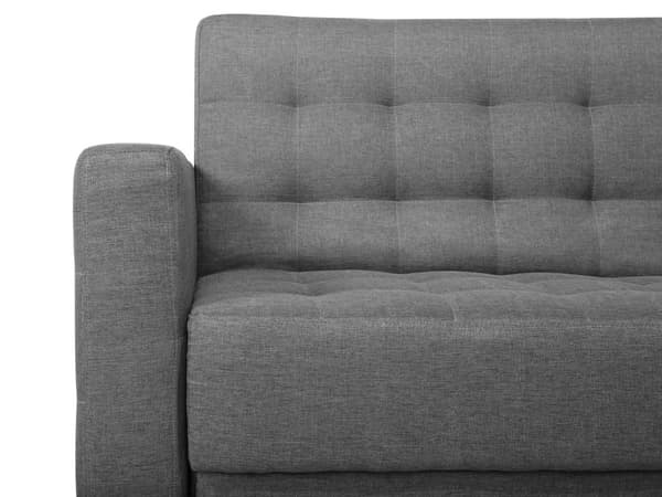 4-sits Hörnsoffa i Ljusgrått Tuftat tyg L-formad Vänster Schäslong