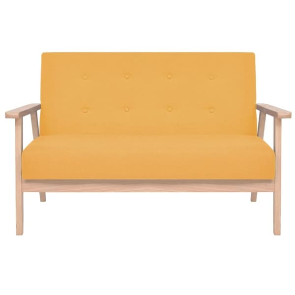 vidaXL 2-personers sofa stof gul