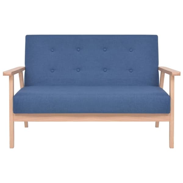 vidaXL sofasæt i 3 dele stof blå