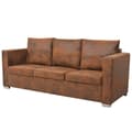 Miniatyrbillede 1 af 5: vidaXL 3-personers sofa 191 x 73 x 82 cm kunstigt ruskindslæder