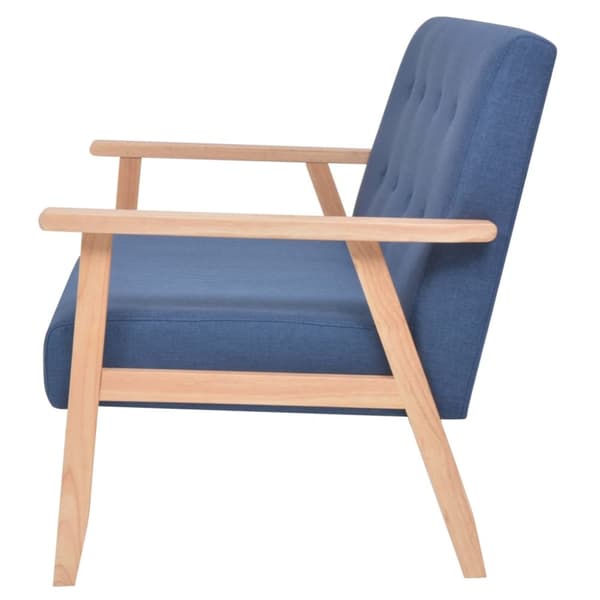 vidaXL 2-personers sofa stof blå