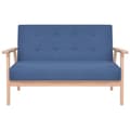 Miniatyrbillede 2 af 7: vidaXL 2-personers sofa stof blå