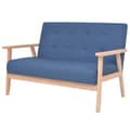 Miniatyrbillede 1 af 7: vidaXL 2-personers sofa stof blå
