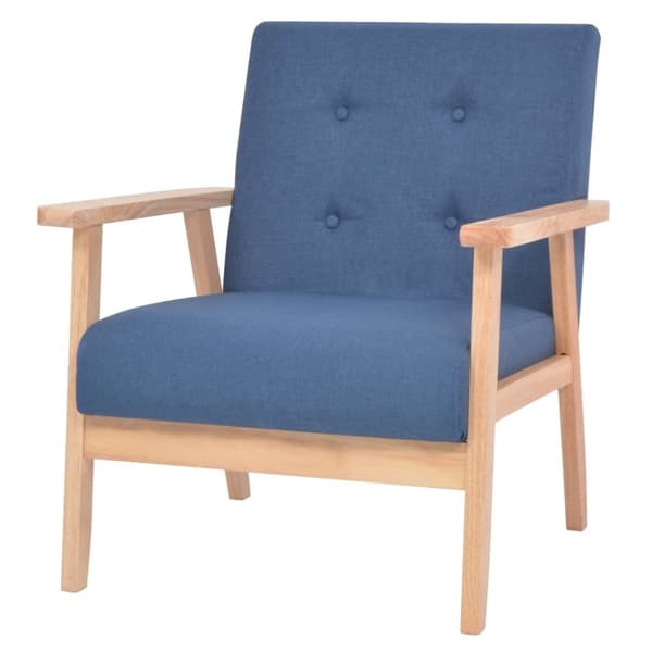 vidaXL sofasæt i 2 dele stof blå