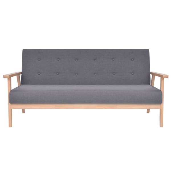 vidaXL sofasæt i 3 dele stof mørkegrå