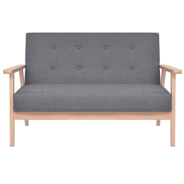 vidaXL sofasæt i 3 dele stof mørkegrå