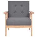 Miniatyrbillede 7 af 10: vidaXL sofasæt i 3 dele stof mørkegrå