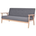 Miniatyrbillede 2 af 10: vidaXL sofasæt i 3 dele stof mørkegrå