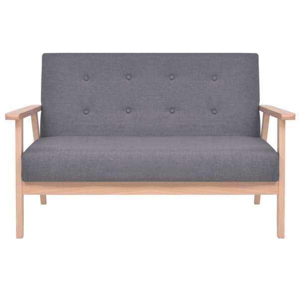 vidaXL sofasæt i 2 dele stof mørkegrå