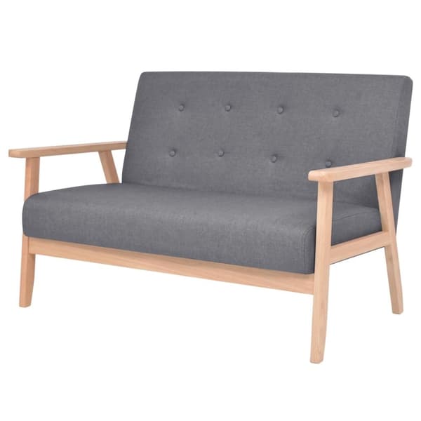 vidaXL sofasæt i 2 dele stof mørkegrå