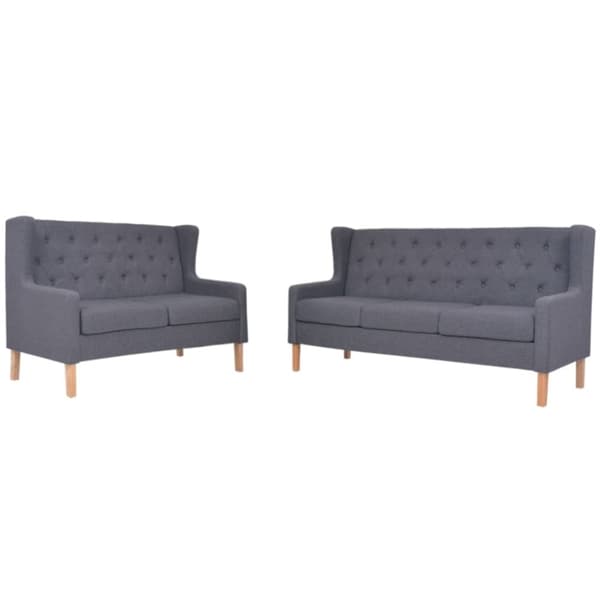vidaXL sofasæt i 2 dele stof grå