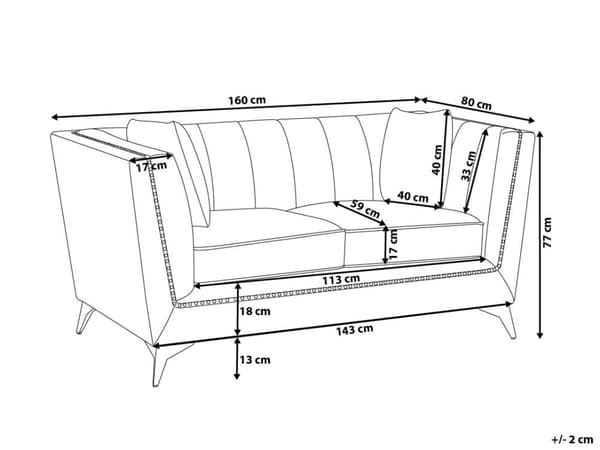 2-sits Soffa Blå Grön Tuftad