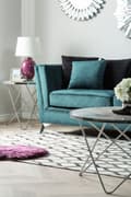 Miniatyrbild 5 av 11: 2-sits Soffa Blå Grön Tuftad