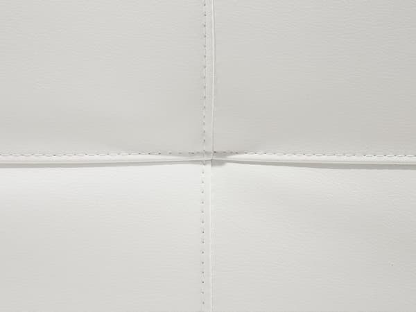 Vuodesohva valkoinen 189 x 85 x 88 cm keinonahka metalli puu kolmelle käsinojaton säädettävä