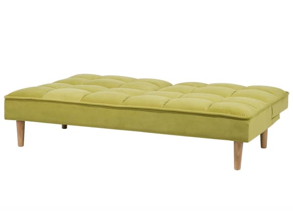 Vuodesohva oliivinvihreä 177 x 80 x 80 cm polyesteri puu kolmelle säädettävä