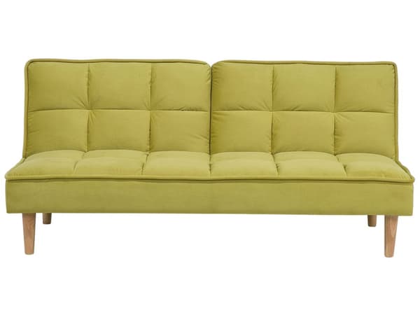 Vuodesohva oliivinvihreä 177 x 80 x 80 cm polyesteri puu kolmelle säädettävä