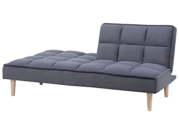 Vuodesohva tummanharmaa 177 x 80 x 80 cm polyesteri puu kolmelle säädettävä
