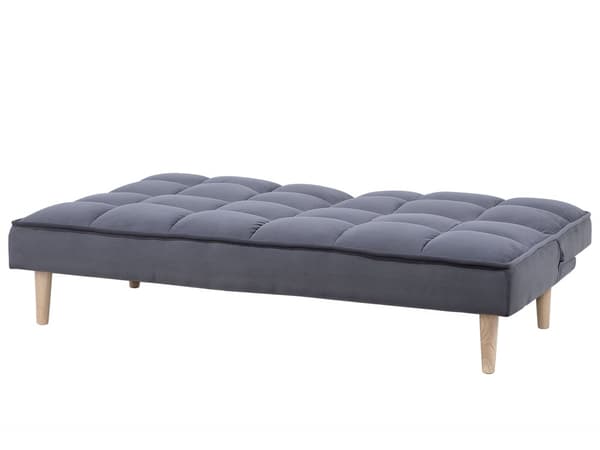 Vuodesohva tummanharmaa 177 x 80 x 80 cm polyesteri puu kolmelle säädettävä