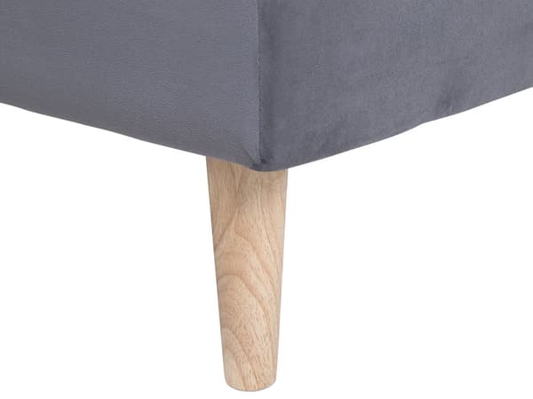 Vuodesohva tummanharmaa 177 x 80 x 80 cm polyesteri puu kolmelle säädettävä