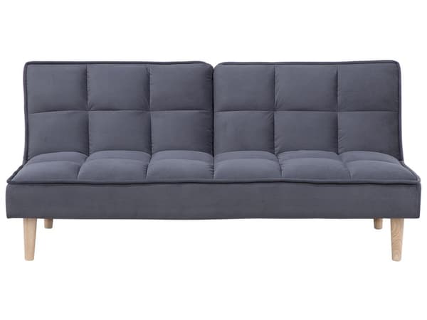 Vuodesohva tummanharmaa 177 x 80 x 80 cm polyesteri puu kolmelle säädettävä