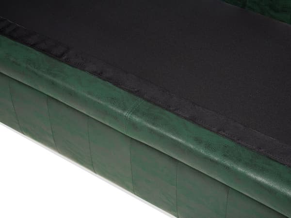 Sohva vihreä 198 x 70 x 75 cm keinonahkaverhoilu chesterfield irrotettava päällinen