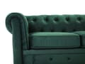 Pikkukuva 7 / 11: Sohva vihreä 201 x 70 x 75 cm samettiverhoilu kolmelle chesterfield