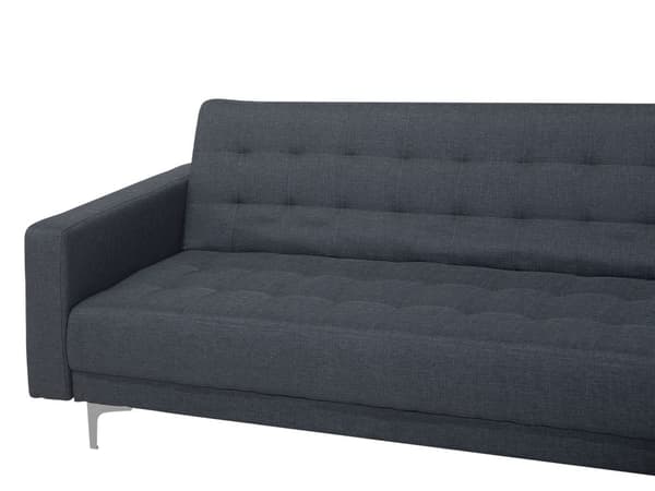 Kulmavuodesohva tummanharmaa 267 x 168 x 83 cm kangasverhoilu metalli puu neljälle vasen