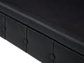 Pikkukuva 8 / 11: Sohva musta 222 x 78 x 85 cm keinonahkaverhoilu kolmelle chesterfield