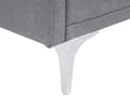 Pikkukuva 10 / 11: Vuodesohva harmaa 192 x 78 x 80 cm kangasverhoilu kolmelle metallijalat eukalyptuspuu