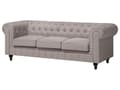Pikkukuva 7 / 11: Kulmasohva beige 280 x 77 x 85 cm kangasverhoilu kuudelle oikeakätinen chesterfield