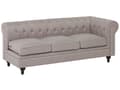 Pikkukuva 9 / 11: Kulmasohva beige 280 x 77 x 85 cm kangasverhoilu kuudelle oikeakätinen chesterfield