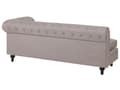 Pikkukuva 10 / 11: Kulmasohva beige 280 x 77 x 85 cm kangasverhoilu kuudelle oikeakätinen chesterfield