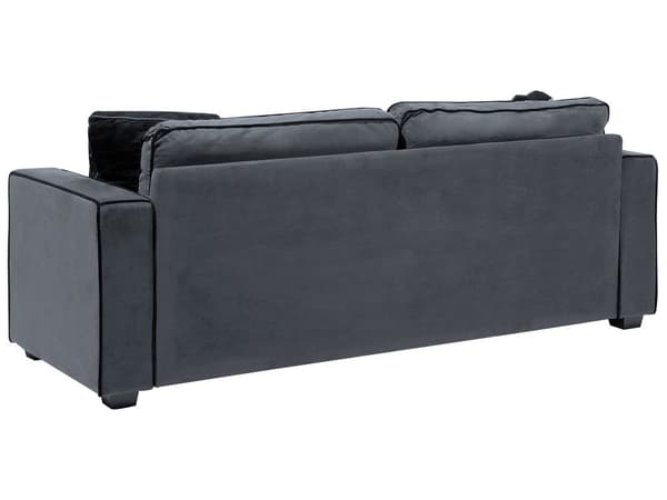 3-sits soffa Ljusgrå Sammet Armstöd Prydnadskuddar Vardagsrum