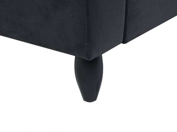 Soffa Grå Sammet 3-sitsi Kuddar