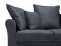 Pikkukuva 6 / 11: Sohva tummanharmaa 197 x 76 x 79 cm sametti puu vaneri kolmelle koristetyynyt moderni