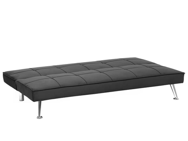 Vuodesohva harmaa 145 x 68 x 75 cm polyesteri kolmelle metalli puu käsinojaton
