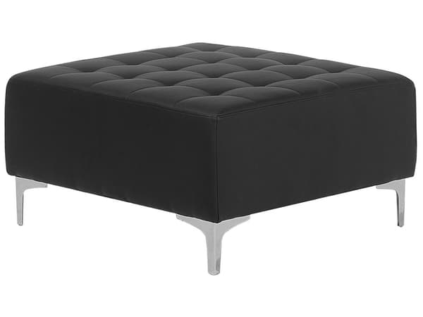 Kulmavuodesohva musta 267 x 168 x 83 cm keinonahkaverhoilu metalli puu neljälle oikea rahi