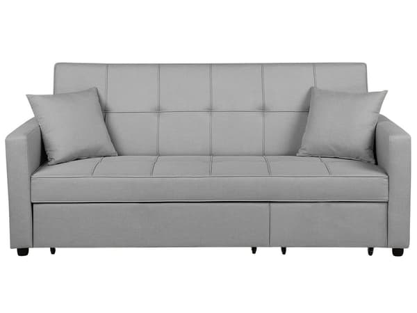 Bäddsoffa Ljusgrå Sovfunktion Modern