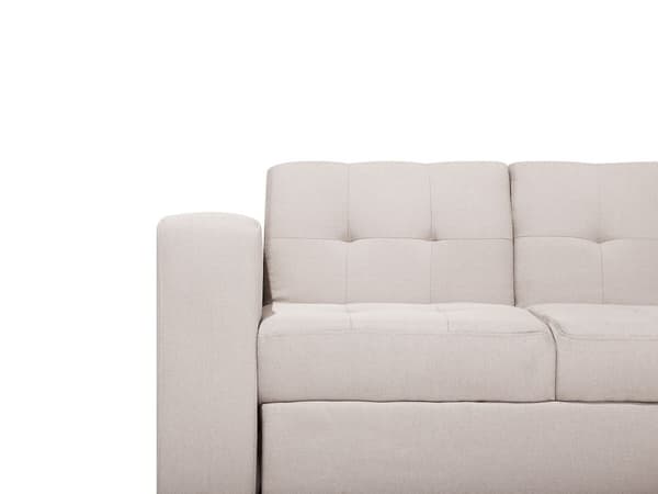 Sektionsbäddsoffa Beige Förvaring Utdragsbara Lådor Klick Klack