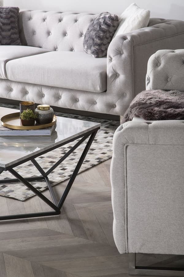 Sohva vaalea beige 172 x 71 x 87 cm kangas rosteri puu kahdelle nappikoristelu moderni