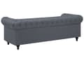 Pikkukuva 10 / 11: Kulmasohva vaaleanharmaa 280 x 77 x 85 cm kangasverhoilu kuudelle vasenkätinen chesterfield