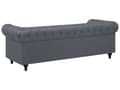 Pikkukuva 10 / 11: Kulmasohva vaaleanharmaa 280 x 77 x 85 cm kangasverhoilu kuudelle oikeakätinen chesterfield