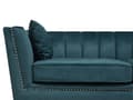 Pikkukuva 8 / 11: Sohva sinivihreä 160 x 77 x 80 cm sametti metalli puu kahdelle verhoilunaula glamour