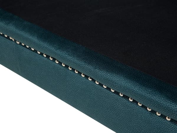 Sohva sinivihreä 160 x 77 x 80 cm sametti metalli puu kahdelle verhoilunaula glamour