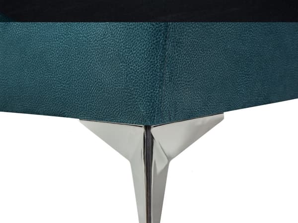 Sohva sinivihreä 160 x 77 x 80 cm sametti metalli puu kahdelle verhoilunaula glamour