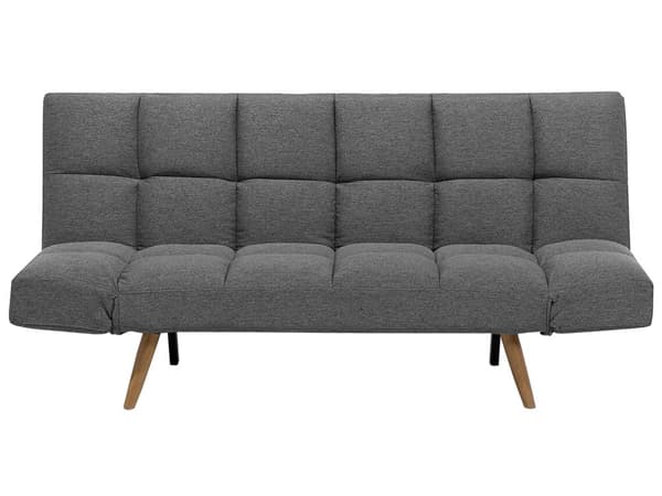 Vuodesohva tummanharmaa kolmelle kangas metallijalat tikattu säädettävä moderni retro